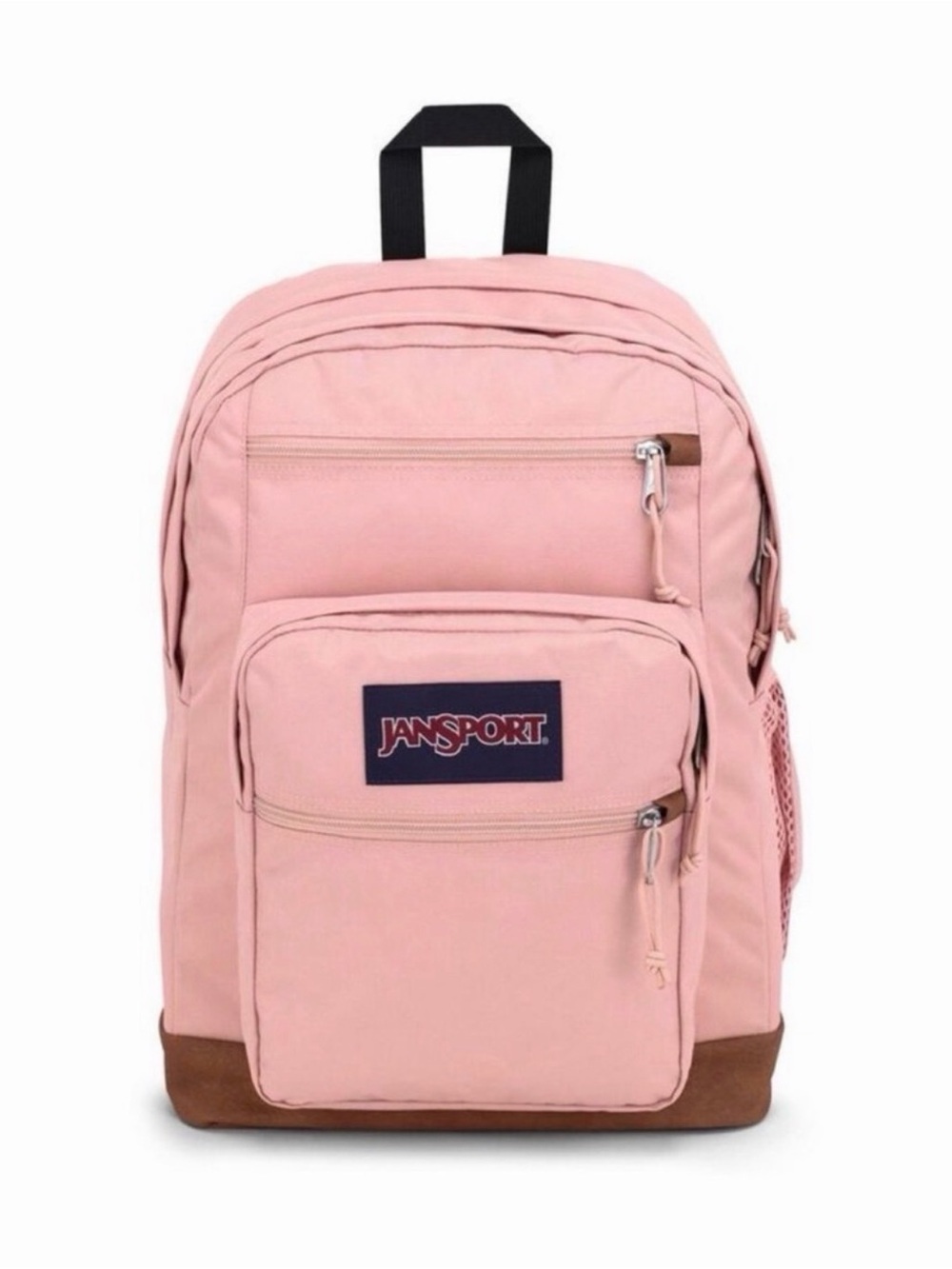 Jansport Pink Classic-Style Backpack with Brown Base